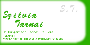 szilvia tarnai business card